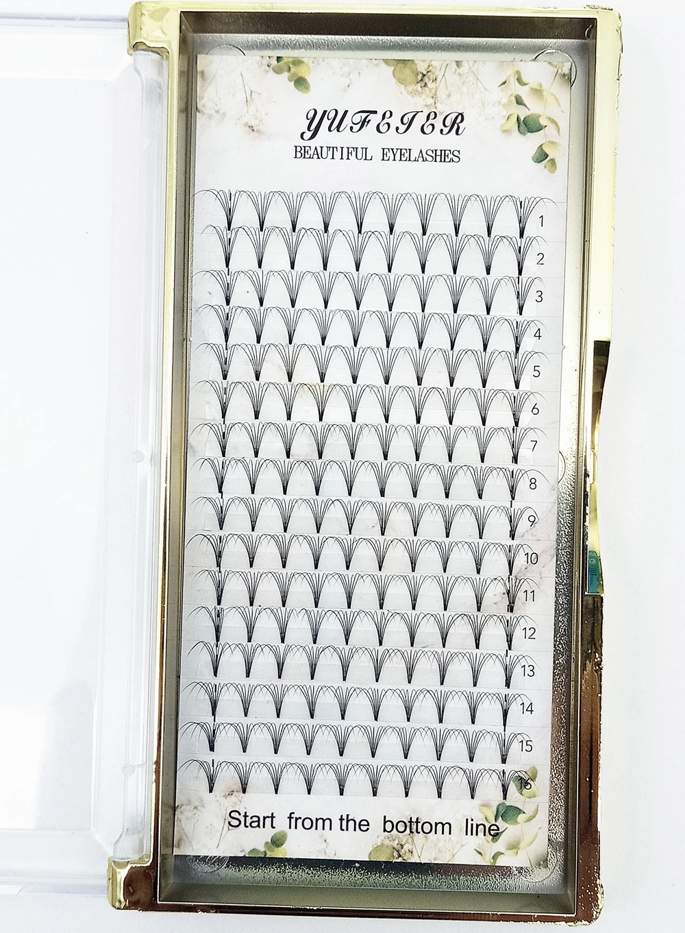 Eyelash Extension Russian - HBZGTLAD 16 Linhas de Cílios Pré-Montados