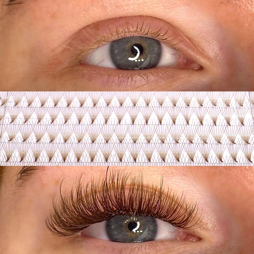 320 Cílios Postiços Coloridos  - Eyelash Extension Russian avaliação e preço