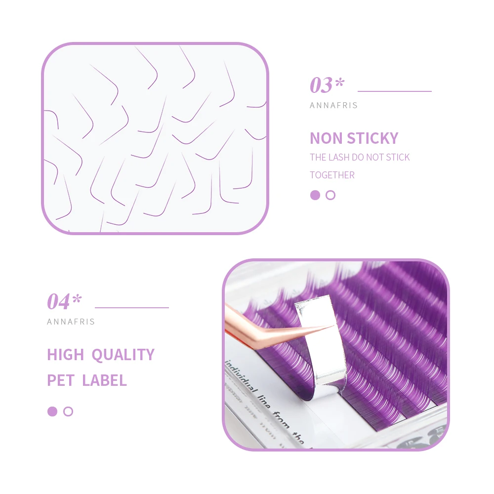 ANNAFRIS-Extensão dos Cílios C - Eyelash Extension Russian avaliação e preço