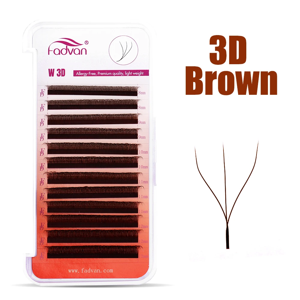 FADVAN Marrom 3D/4D W Forma D  - Eyelash Extension Human Hair avaliação e preço